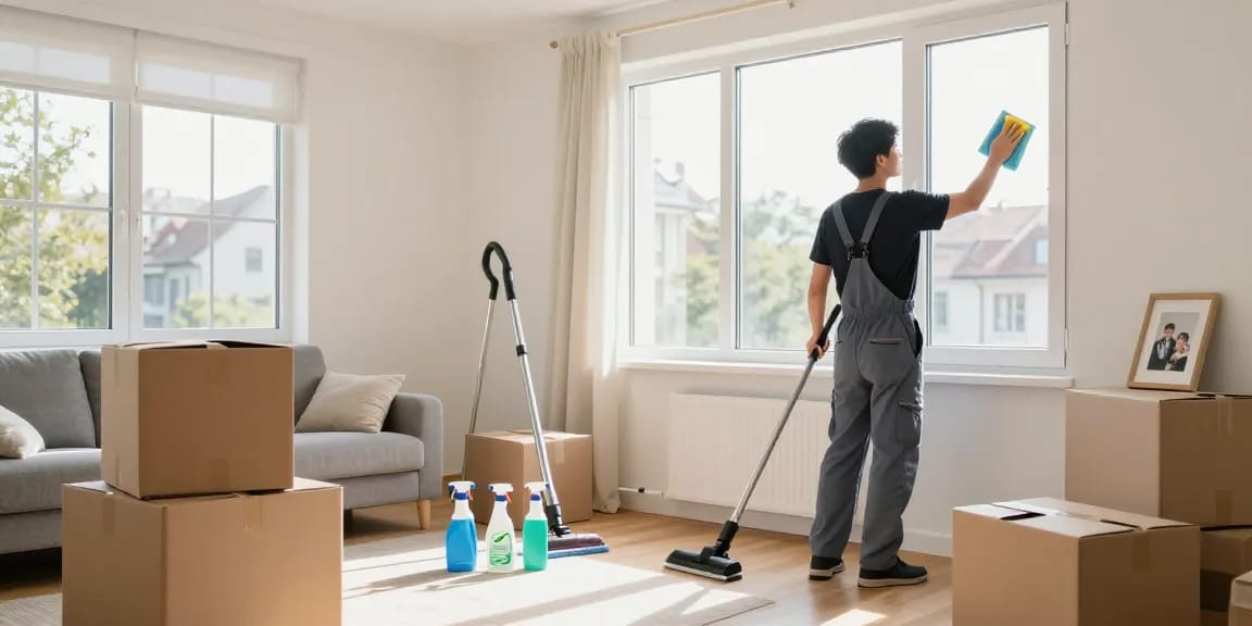 Expert move-out cleaning services in Bern showcasing professional attention to detail.
