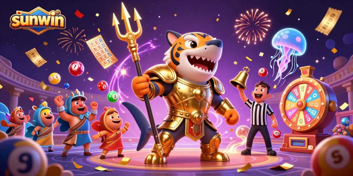 Engage in thrilling gameplay with the sunwin lottery at a vibrant underwater colosseum.