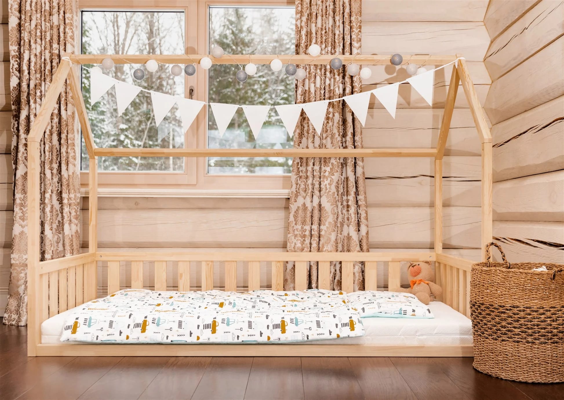 Bodenbett 140x200 von TiCAA – Ideal für Geschwister