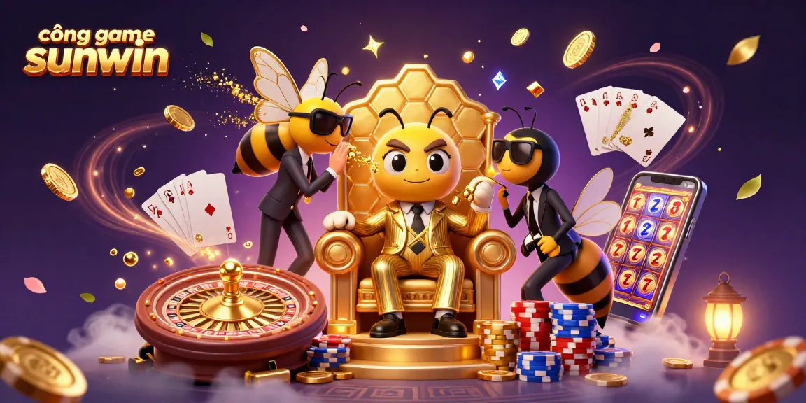 Engage with cổng game sunwin as a bumblebee mob boss rules the casino in vibrant 3D art.