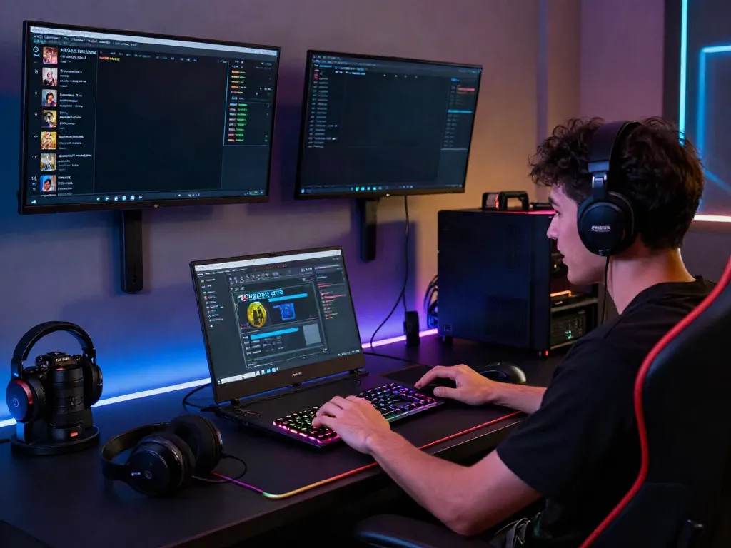 Engaged user experiencing ROKOK88 RTP in a contemporary gaming lounge