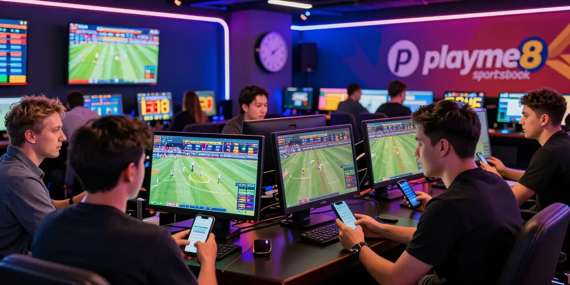 สถานที่ถ่ายทอดสดการเล่นพนัน playme8 sportsbook ที่มีนักเดิมพันรวมตัวกันอย่างคล่องแคล่ว