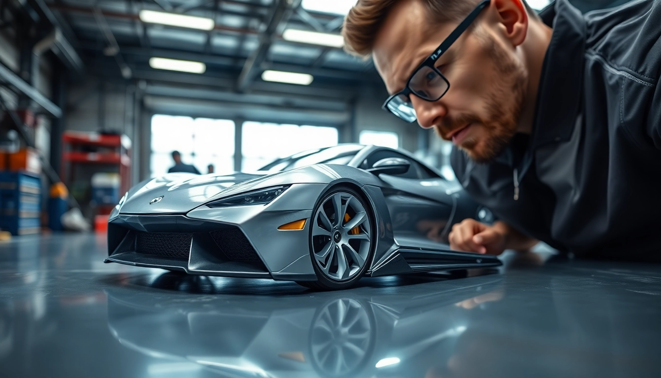 Auto Kufen in detail being inspected by an automotive expert, showcasing precision and quality.