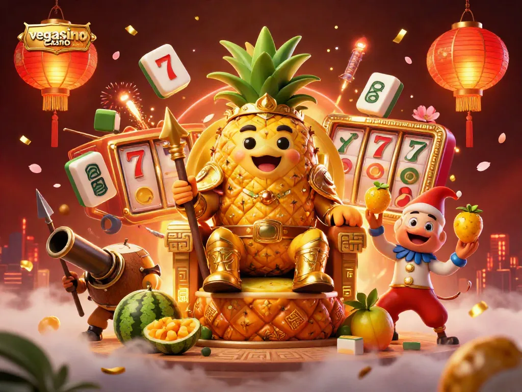 Experience excitement at vegasino casino with a vibrant, colorful 3D illustration featuring dynamic gaming elements.