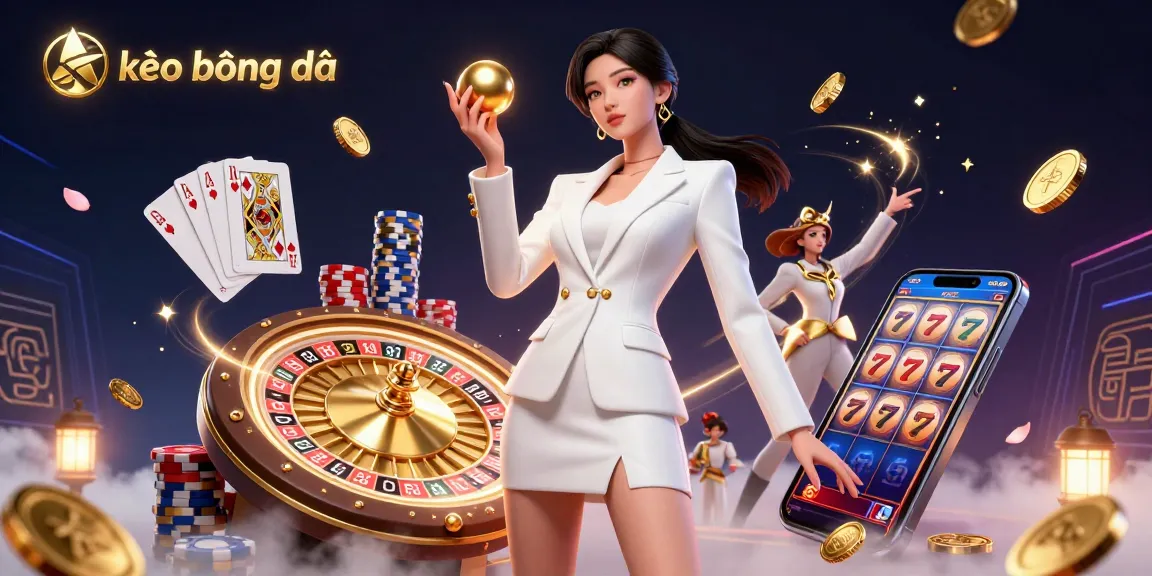 Experience the excitement of kèo bóng đá with golden roulette balls and dynamic casino elements.