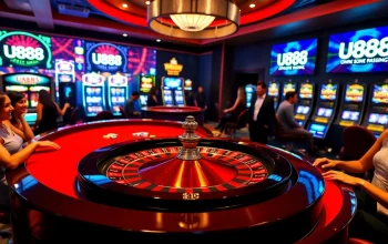 Experience excitement at U888 with dynamic gaming tables and vibrant slot machines.