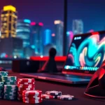 Az online casino világáról szóló fénykép, dinamikus játékasztallal és izgalmas elemekkel.