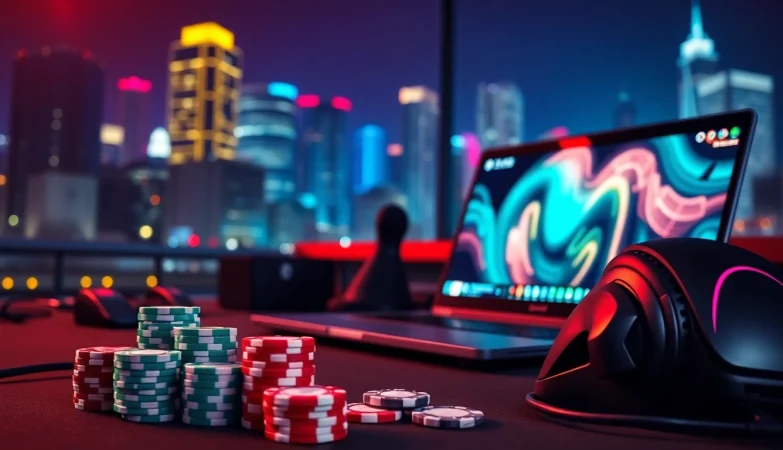Az online casino világáról szóló fénykép, dinamikus játékasztallal és izgalmas elemekkel.