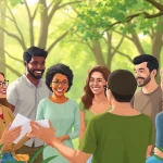 Individuals engaged in a mental health awareness workshop, promoting community support and understanding.